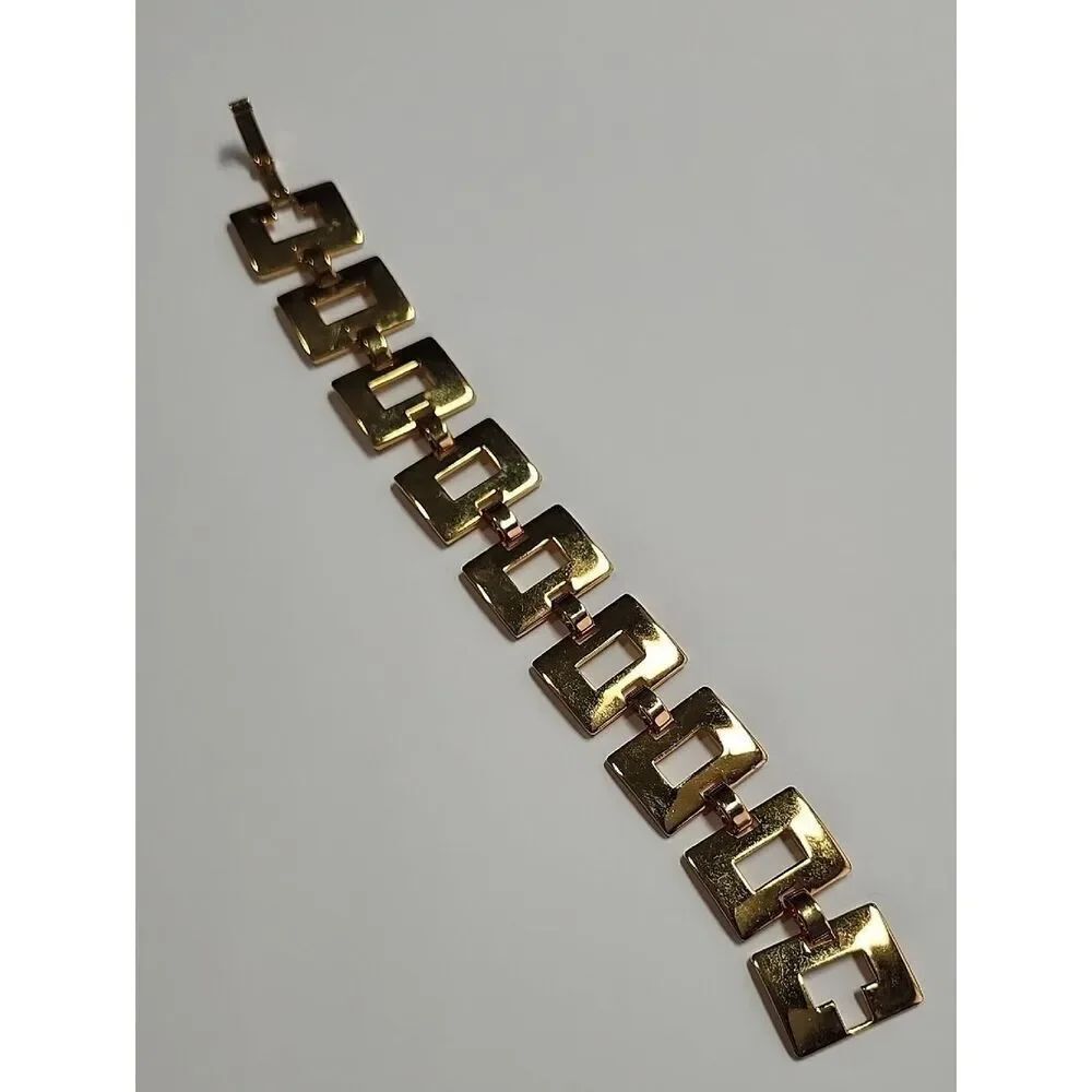 Gold Geometric Link Bracelet